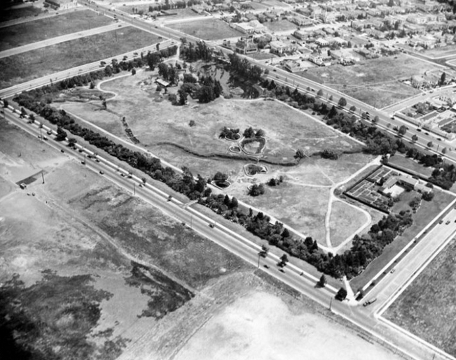 Aerial View Of La Brea Tar Pits, Los Angeles, Circa 1924.