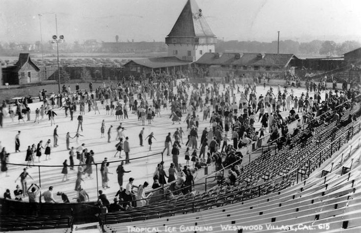 Tropical Ice Gardens ice-skating rink, Westwood Village, Los Angeles, 1938