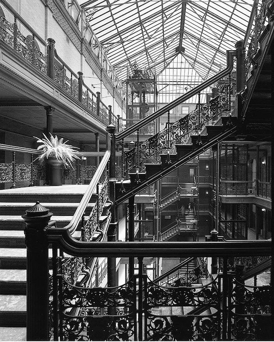 Interior, Bradbury Building, Broadway, downtown Los Angeles