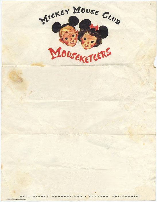 mickey mouse letterhead