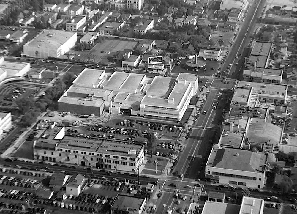 Aerial Shot Of NBC Radio Studios, Corner Of Sunset Blvd And Vine Street ...