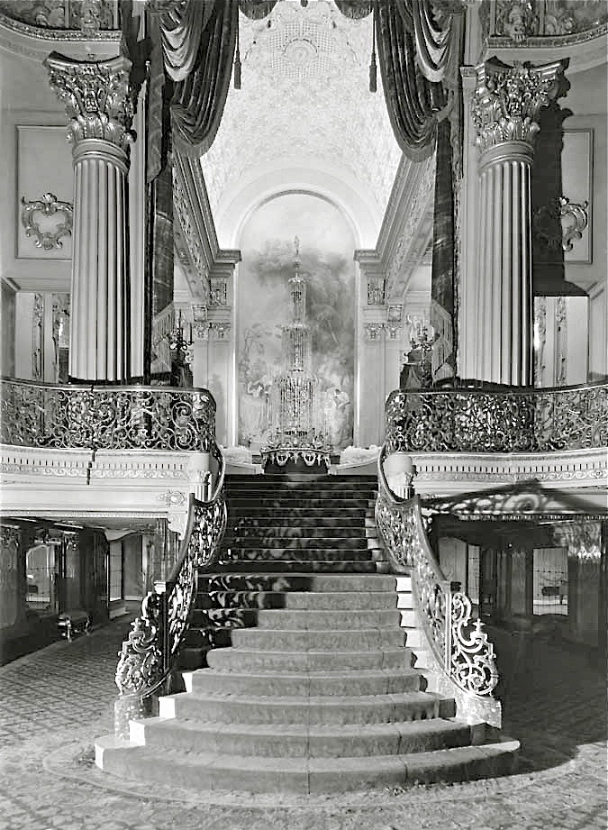 Main staircase of the Los Angeles Theater on Broadway in downtown L.A.