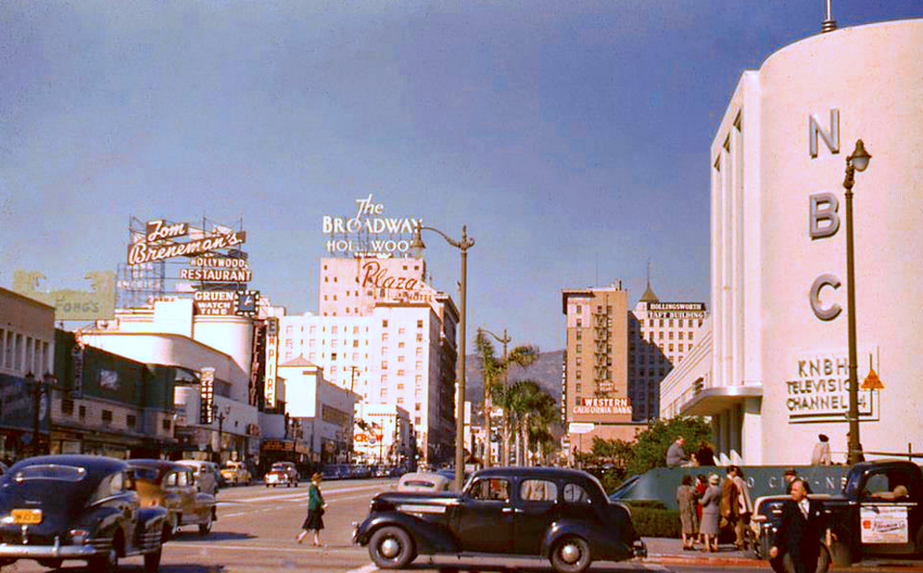 NBC studios at Sunset Blvd and Vine Street, Hollywood, 1948