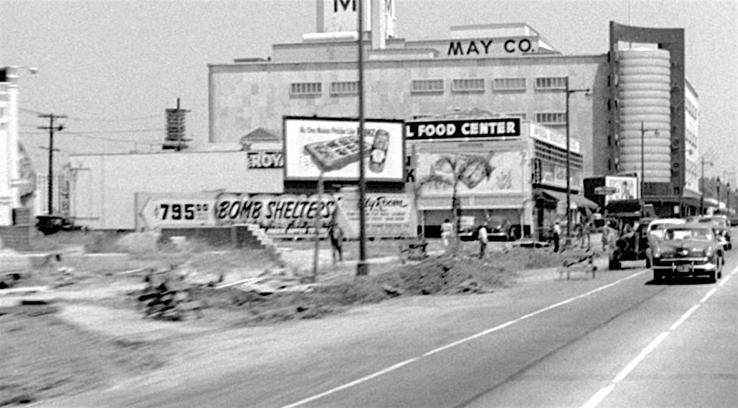 The “795 BOMB SHELTER” billboard in this photo of the May