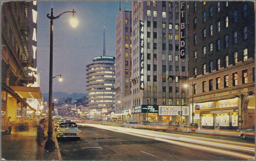 Looking north toward the Hollywood and Vine corner in ...
