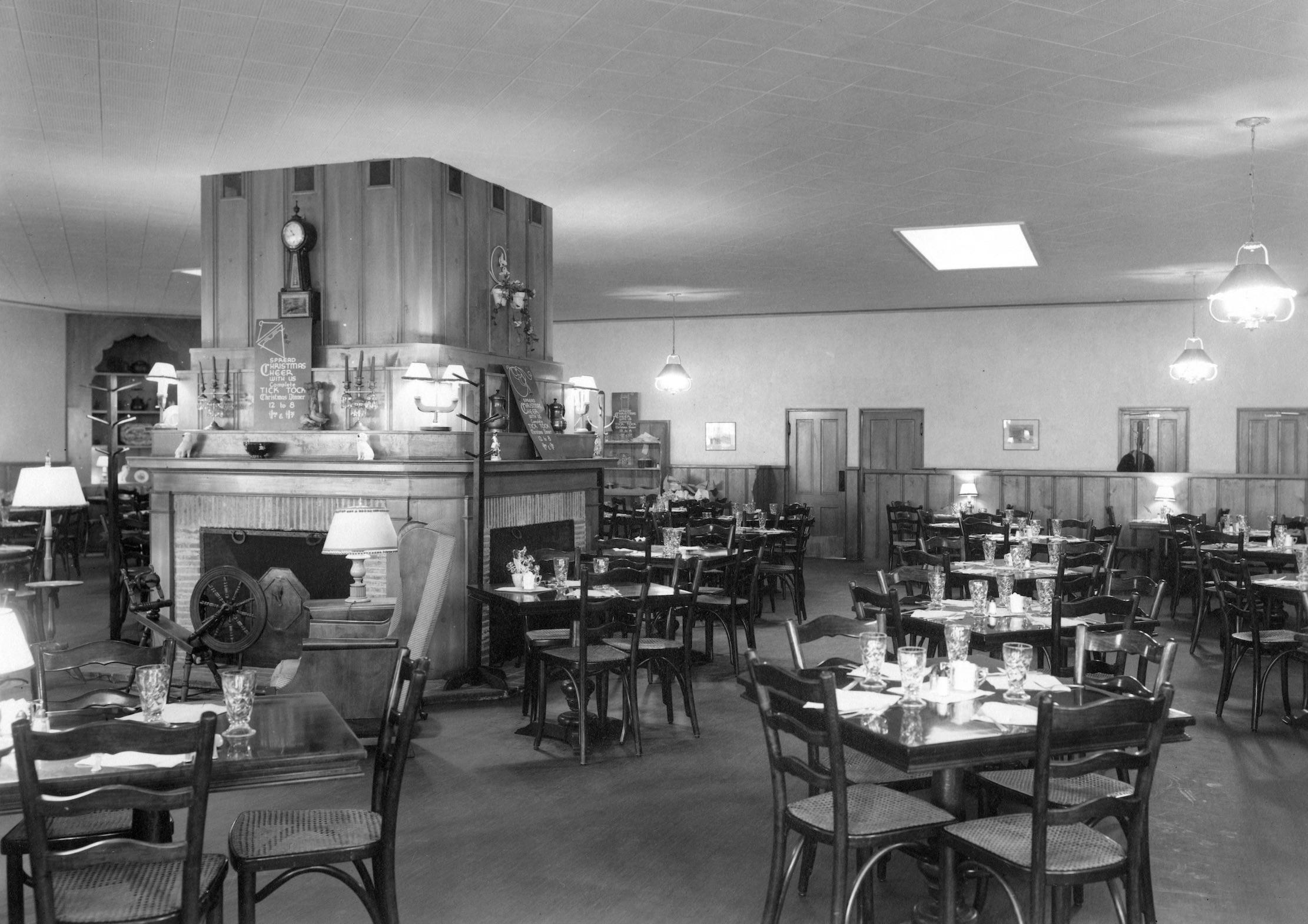 Interior of the Tick Tock Tea Room at 1716 North Cahuenga Ave, Hollywood