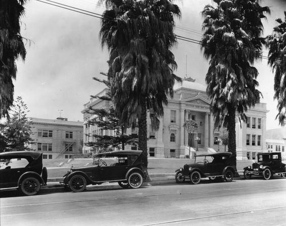 Hollywood High School on Sunset Blvd., circa 1905