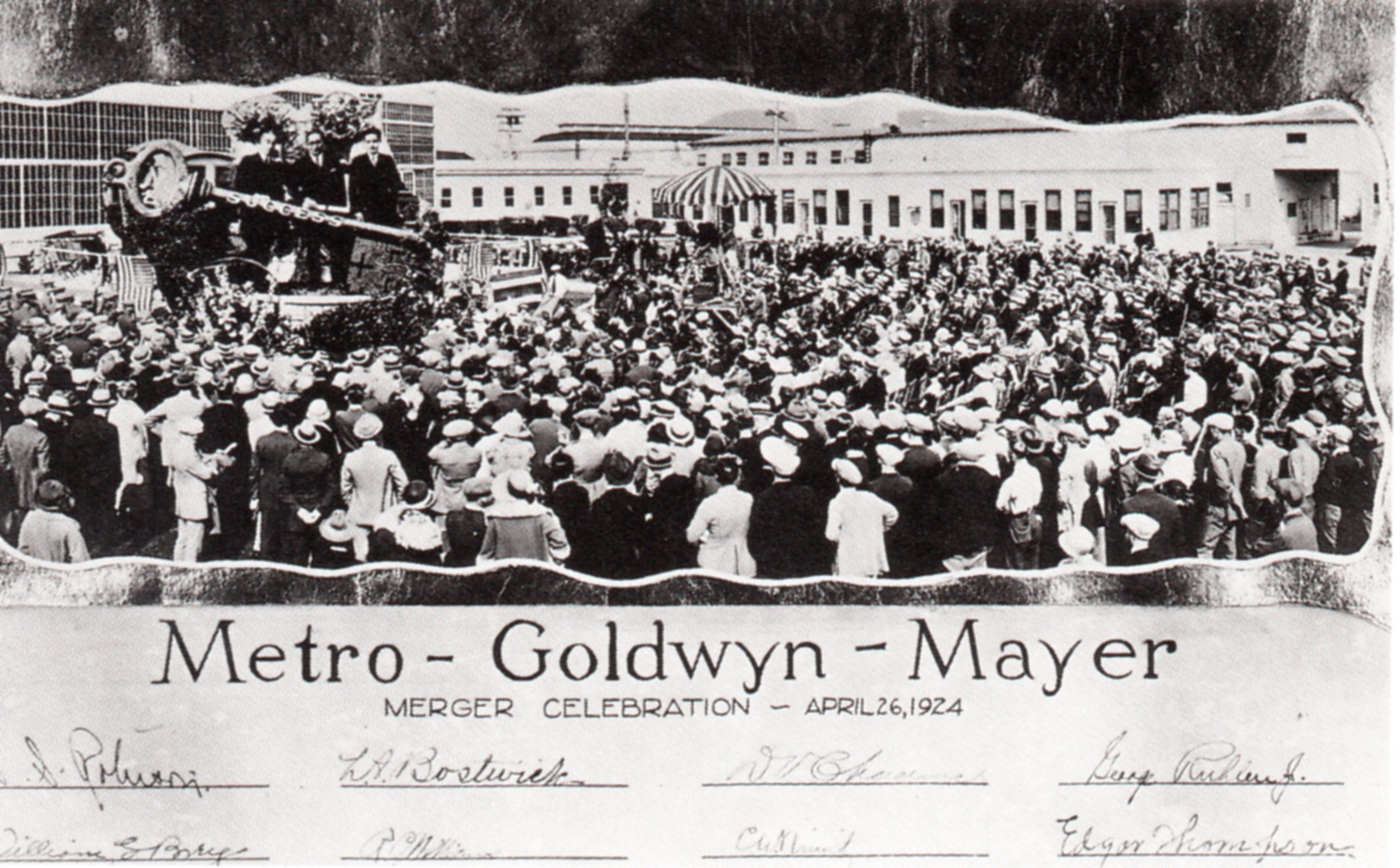 Louis B. Mayer Accepts The Keys To The Kingdom To The Newly Merged MGM ...