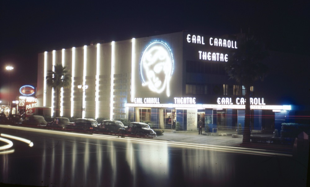 Earl Carroll Theater At Night, 6230 Sunset Blvd, Los Angeles, 1943