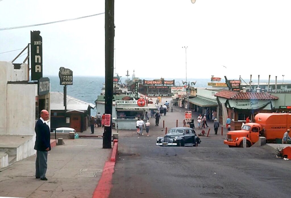 Color photo of Fisherman s Wharf Redondo Beach California