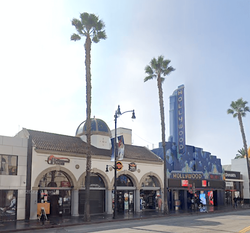 Hollywood Theatre and its neighbors at 6764 Hollywood Blvd, Hollywood